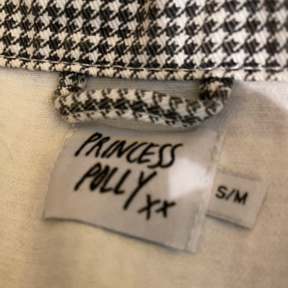 Princess Polly Herringbone Denim Jacket Size S/M - Picture 5 of 6